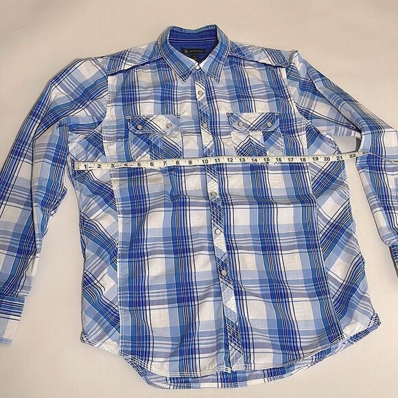 INC Mens Classic Fit Plaid Button Down - Picture 7 of 8